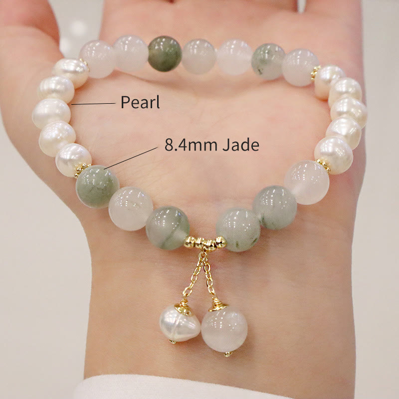 KarmaRipple's Authentic Pearl Jade Balancing Sincerity Bracelet p11