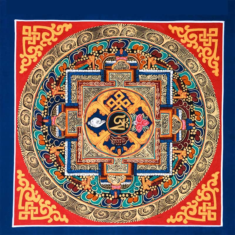KarmaRipple's Tibetan Handmade Thangka Painting Blessing Thangka Blind Box Random Color Pattern p16