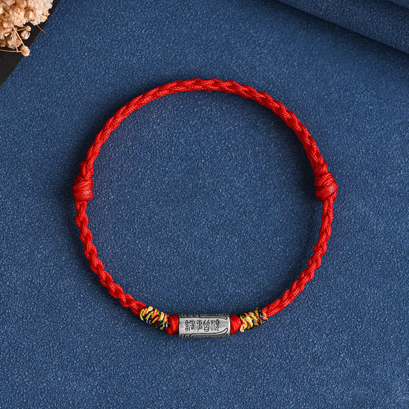KarmaRipple's Handcrafted 925 Sterling Silver Everything Goes Well Design Protection Strength Bracelet Anklet p32