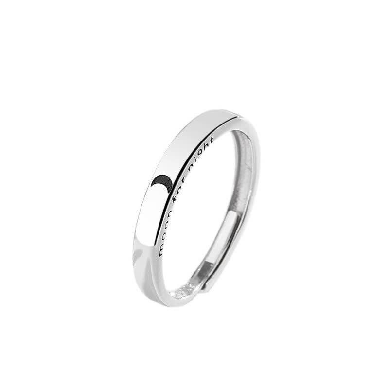KarmaRipple's 925 Sterling Silver Sun Moon Protection Adjustable Pair Ring p9