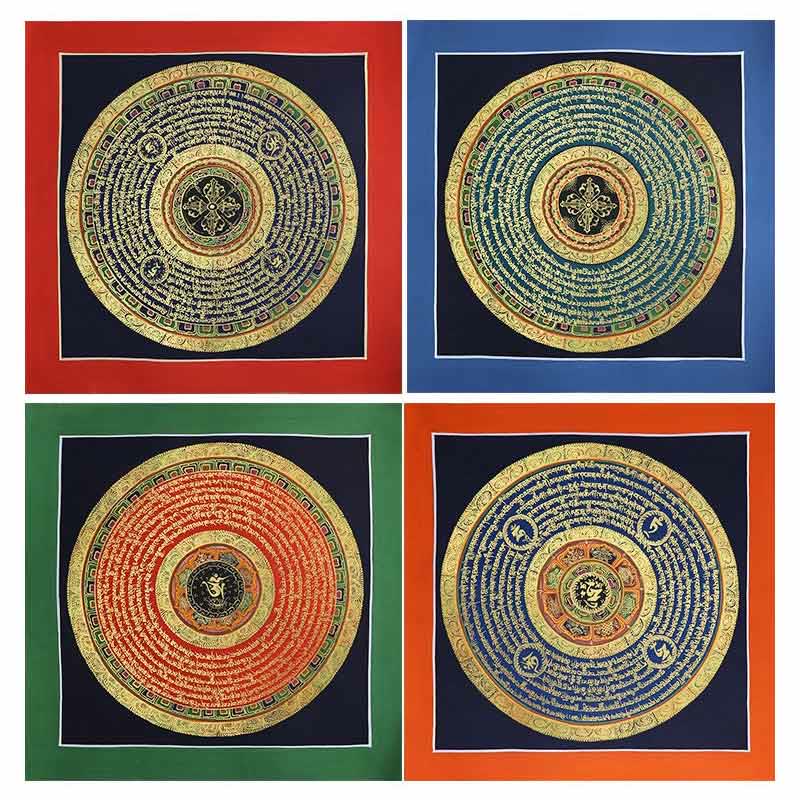 KarmaRipple's Tibetan Handmade Thangka Painting Spiritual Blessing Blind Box Random Color Pattern p22