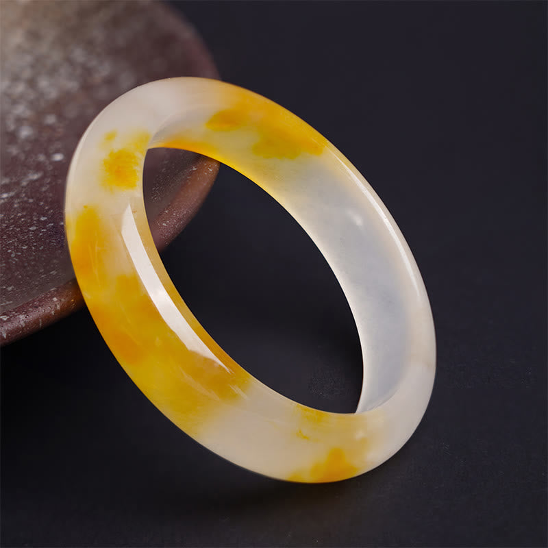 KarmaRipple's Yellow Chalcedony Balance Positivity Bracelet Bangle p9