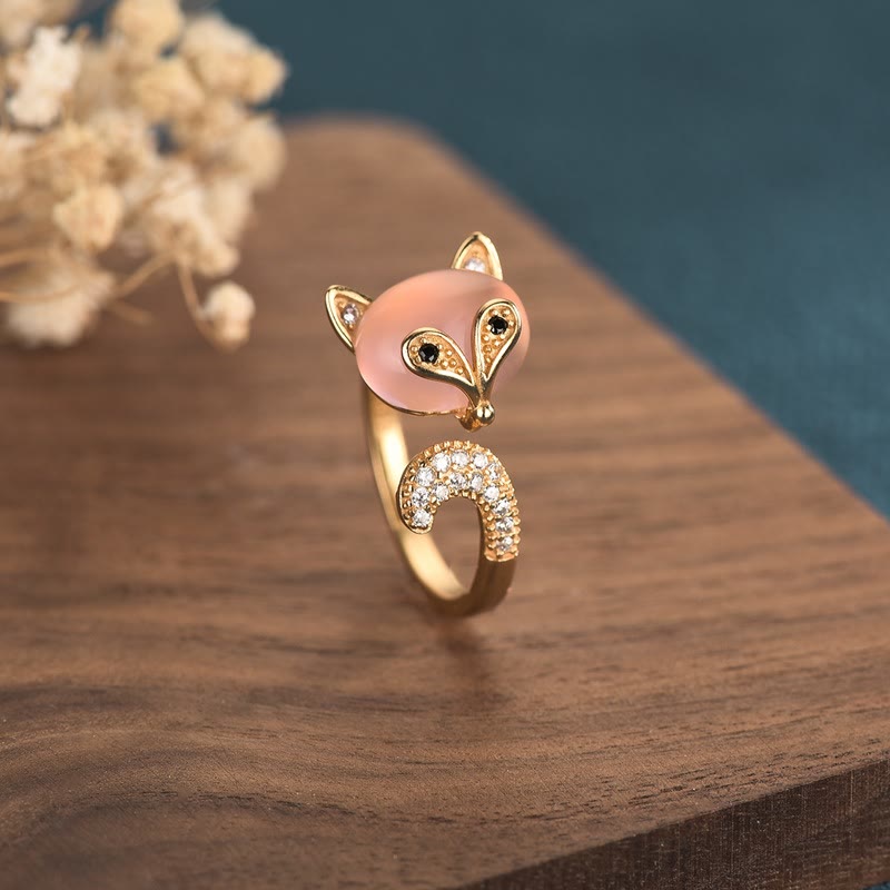 KarmaRipple's Cat's Eye Bronze Fox Love Ring p7