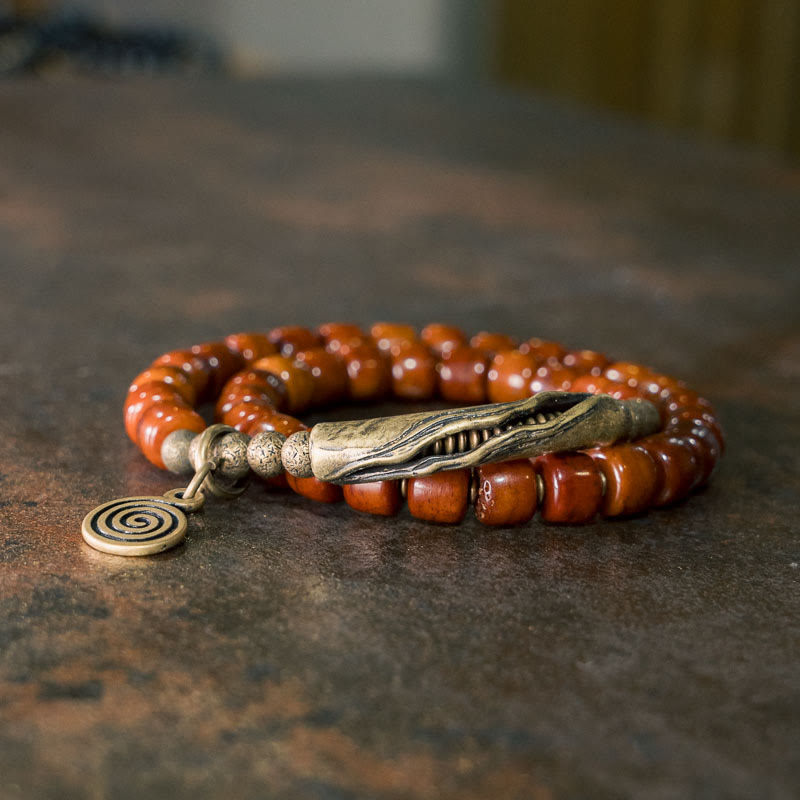 KarmaRipple's Yak Bone Bronze Double Wrap Balance Bracelet p13
