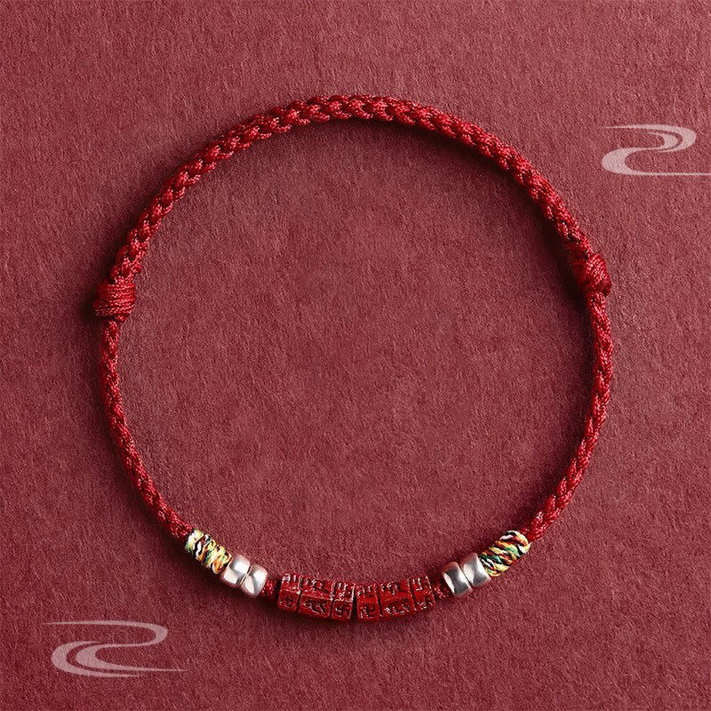 KarmaRipple's 925 Sterling Silver Om Mani Padme Hum Cinnabar Blessing Child Adult Bracelet p20