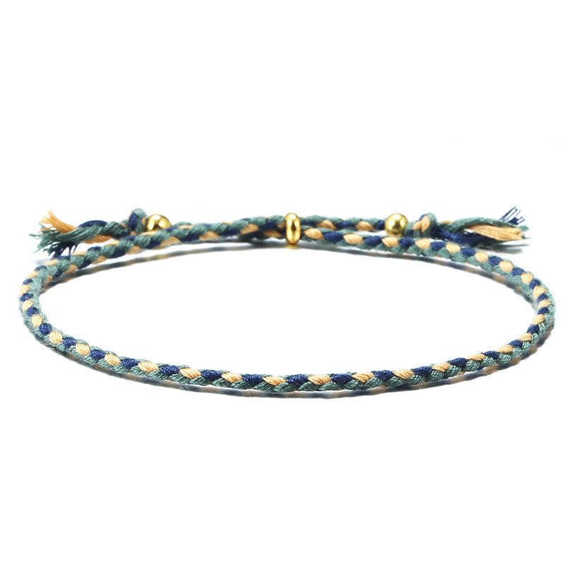 KarmaRipple's Handmade Colorful Rope Woven Tassel Adjustable Balance Bracelet p16