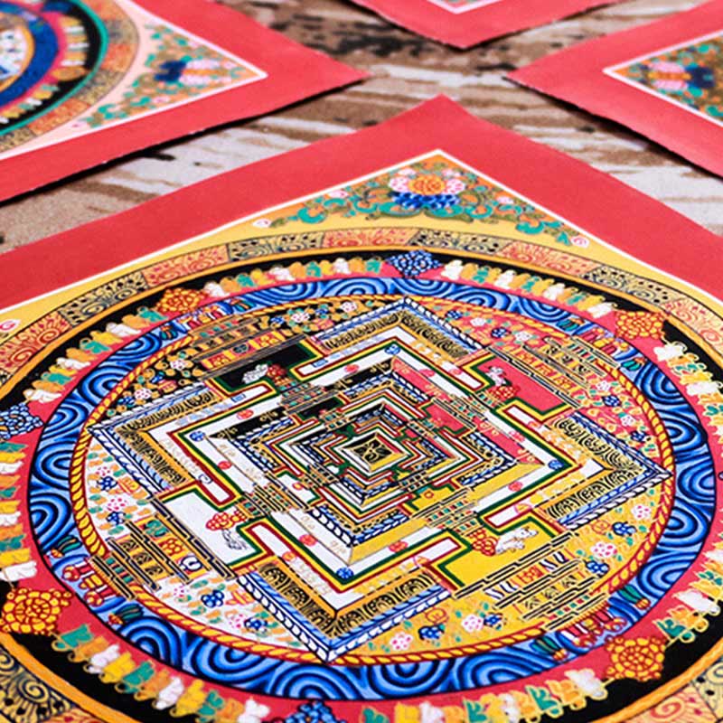 KarmaRipple's Tibetan Handmade Thangka Mandala Painting Blind Box Random Color Pattern p9