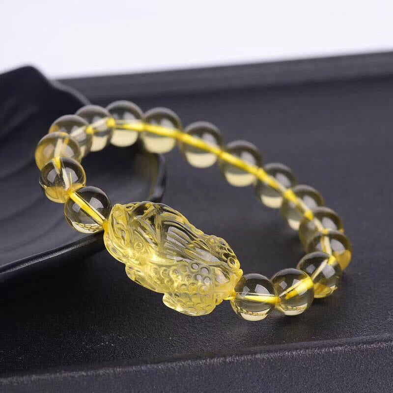 KarmaRipple's Authentic Citrine Pi Xiu Stretch Bracelet p1