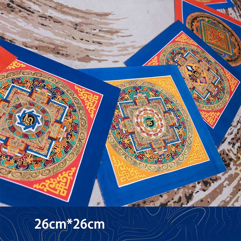 KarmaRipple's Tibetan Handmade Thangka Painting Blessing Thangka Blind Box Random Color Pattern p21