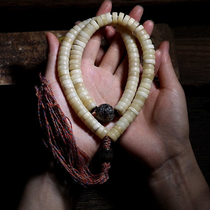 KarmaRipple's Tibetan 108 Mala Beadwork Yak Bone Balance Strength Mala Bracelet p17