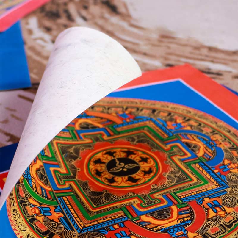 KarmaRipple's Tibetan Handmade Thangka Painting Blessing Thangka Blind Box Random Color Pattern p12