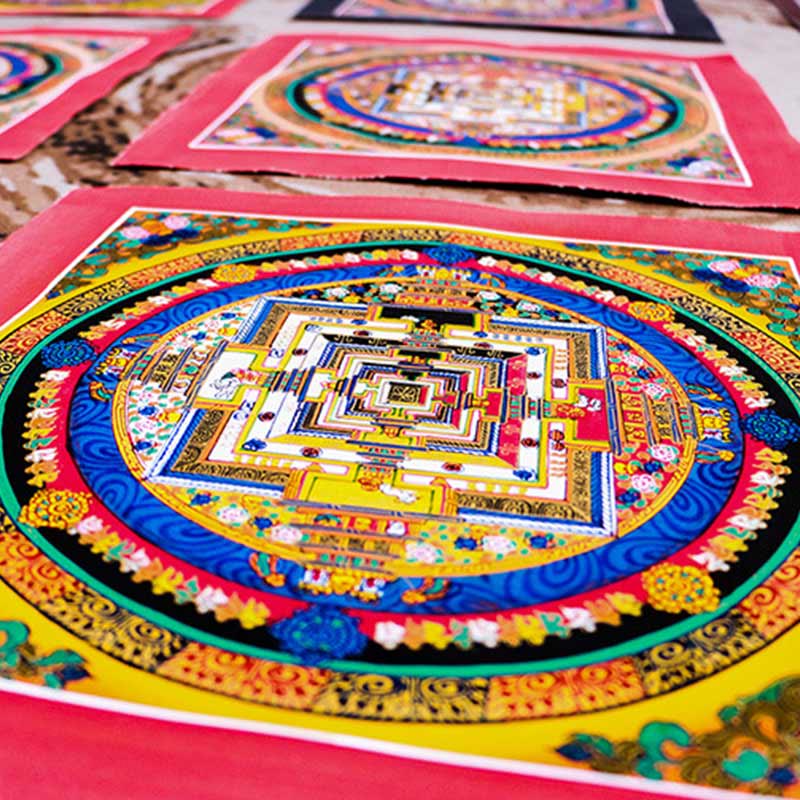 KarmaRipple's Tibetan Handmade Thangka Mandala Painting Blind Box Random Color Pattern p14