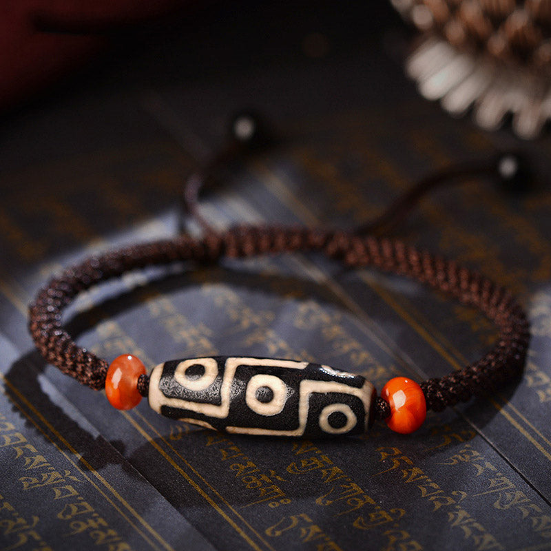 KarmaRipple's Tibetan Nine-Eye Dzi Bead Prosperity String Bracelet p11