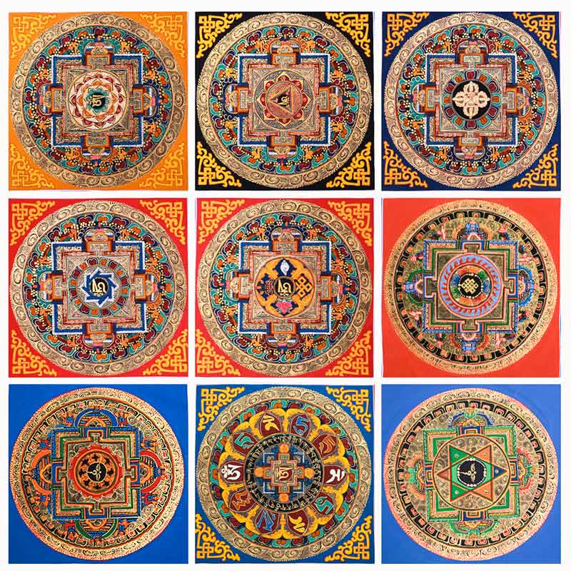 KarmaRipple's Tibetan Handmade Thangka Painting Blessing Thangka Blind Box Random Color Pattern p17