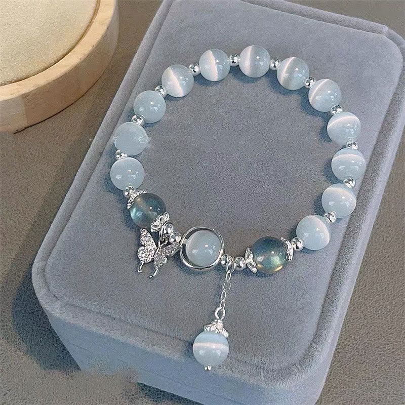 KarmaRipple's Cat's Eye Moonstone Butterfly Star Talisman Support Bracelet p19