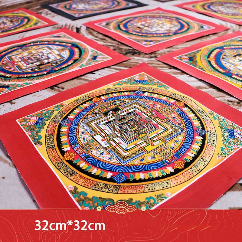 KarmaRipple's Tibetan Handmade Thangka Mandala Painting Blind Box Random Color Pattern p5