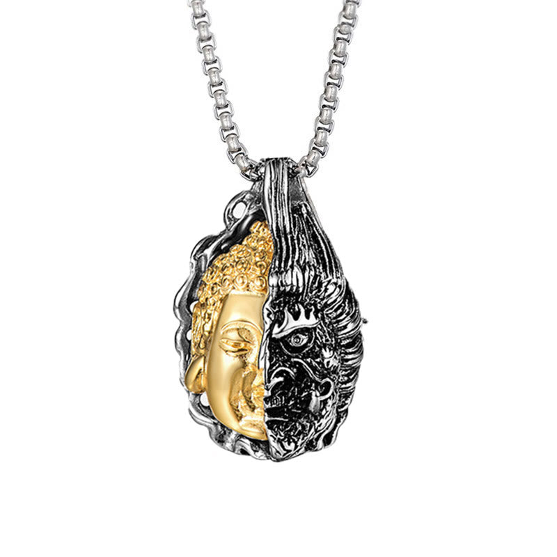 KarmaRipple's Half Buddha Half Devil Powerful Pendant p15
