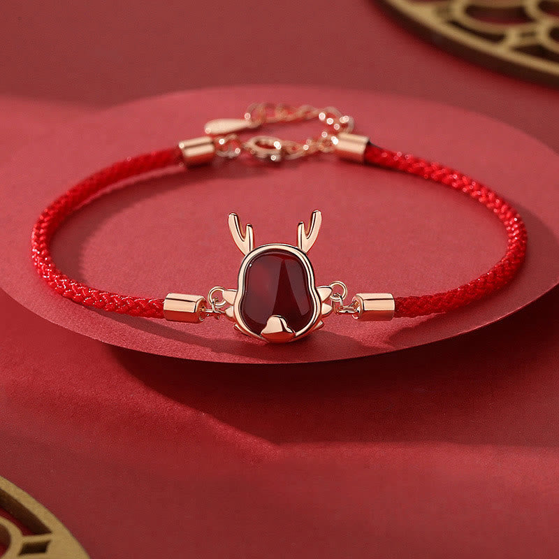 KarmaRipple's ???A Flash Sale- 925 Sterling Silver Year of the Dragon Authentic Red Agate Dragon Attract Fortune Fu Character Strength Bracelet Pendant Necklace Earrings p33