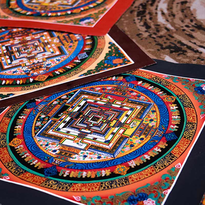 KarmaRipple's Tibetan Handmade Thangka Mandala Painting Blind Box Random Color Pattern p8