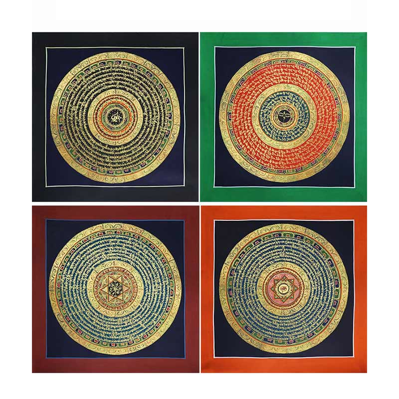 KarmaRipple's Tibetan Handmade Thangka Painting Spiritual Blessing Blind Box Random Color Pattern p24