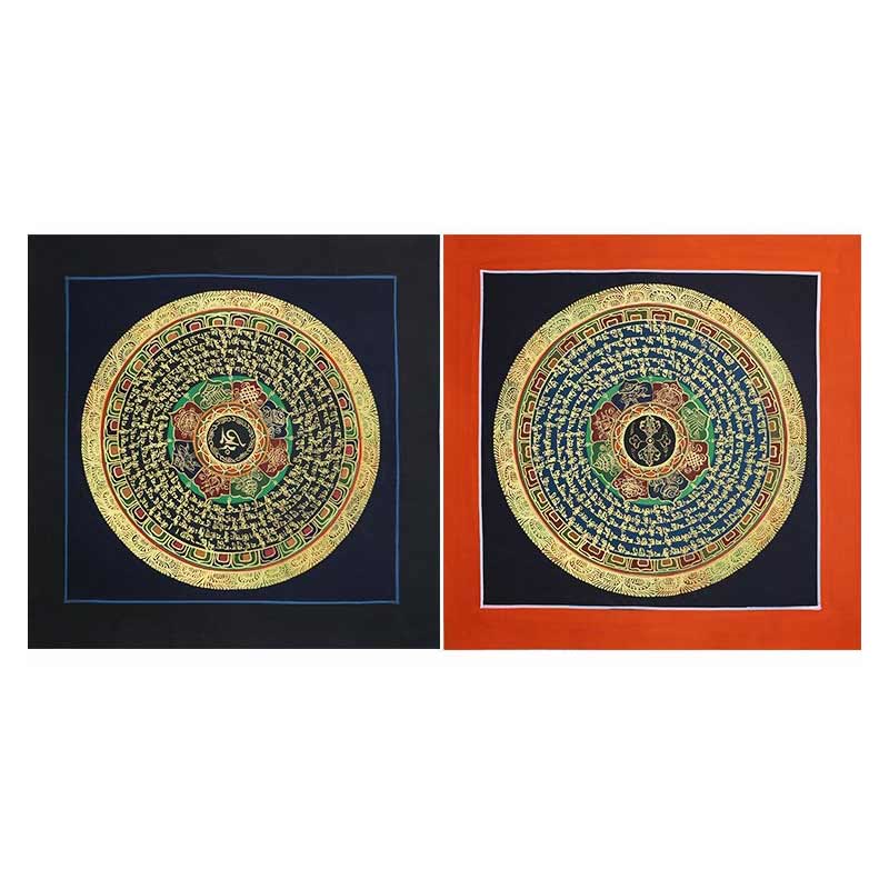 KarmaRipple's Tibetan Handmade Thangka Painting Spiritual Blessing Blind Box Random Color Pattern p28