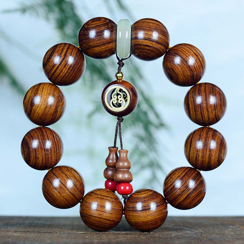 KarmaRipple's Rosewood Warmth Calm Gourd Talisman Bracelet p10