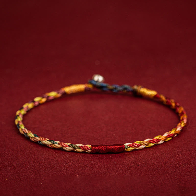 KarmaRipple's Handmade Five Color Thread Fortune Pair Child Adult Bracelet p10