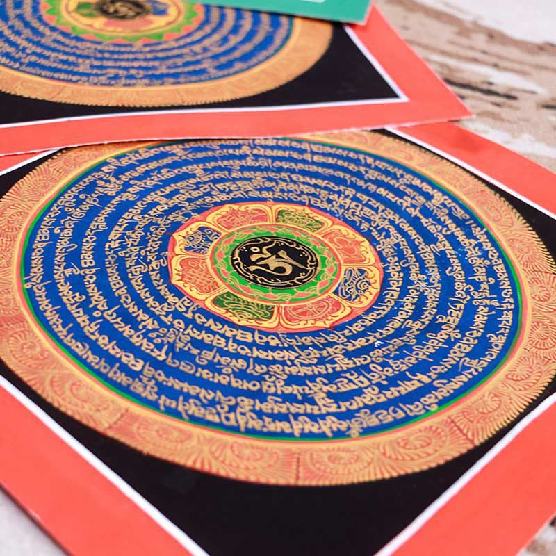 KarmaRipple's Tibetan Handmade Thangka Painting Blessing Thangka Blind Box Random Color Pattern p5
