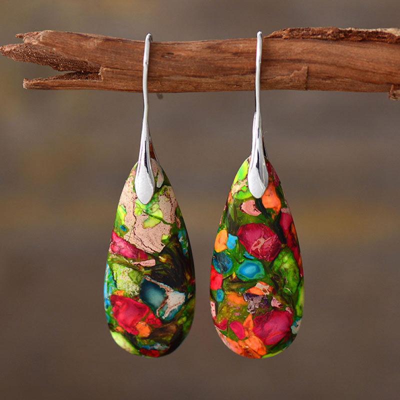 KarmaRipple's Emperor Stone Gemstone Happiness Earrings p12