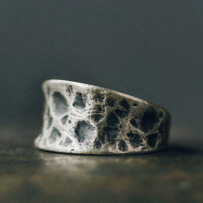KarmaRipple's 925 Sterling Silver Bump Texture Design Protection Ring p9