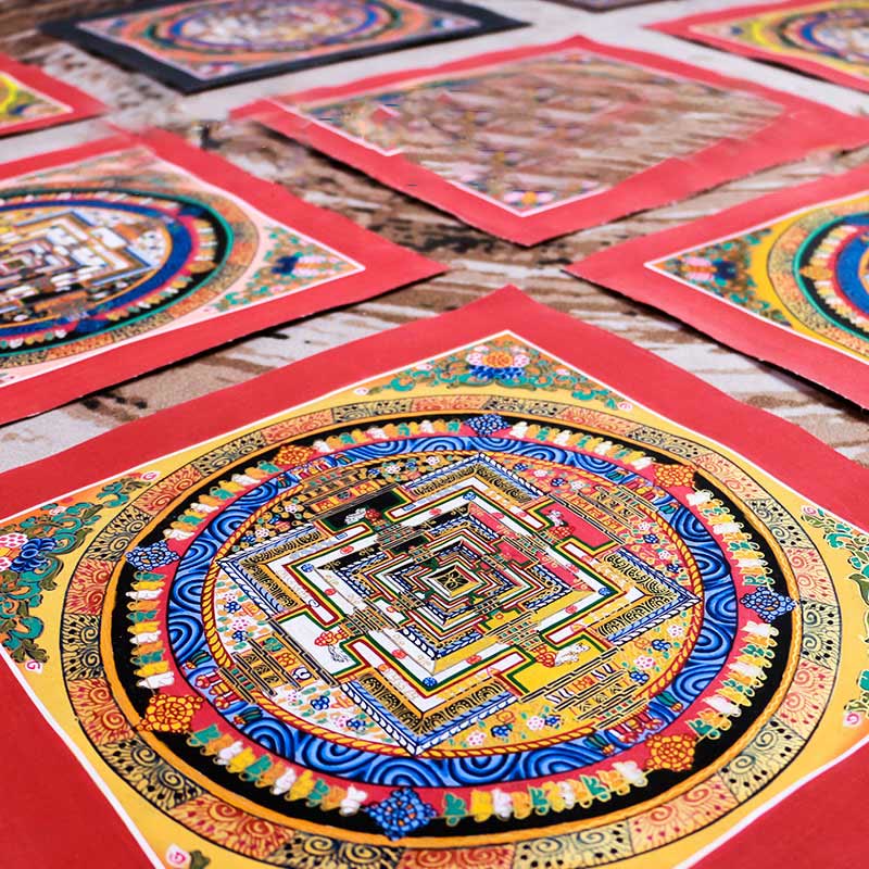 KarmaRipple's Tibetan Handmade Thangka Mandala Painting Blind Box Random Color Pattern p2