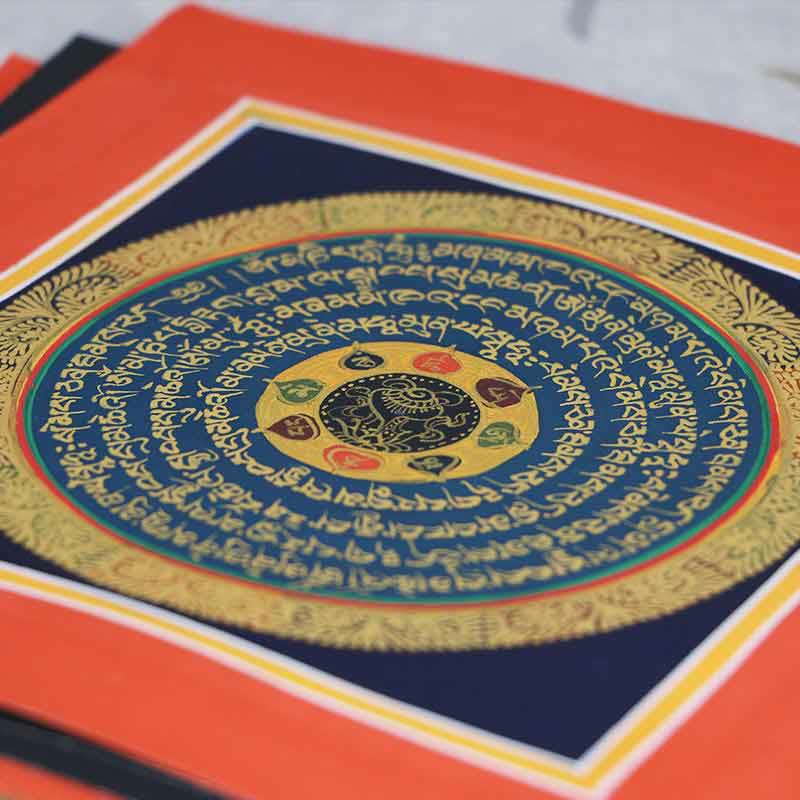 KarmaRipple's Tibetan Handmade Thangka Painting Spiritual Blessing Blind Box Random Color Pattern p37