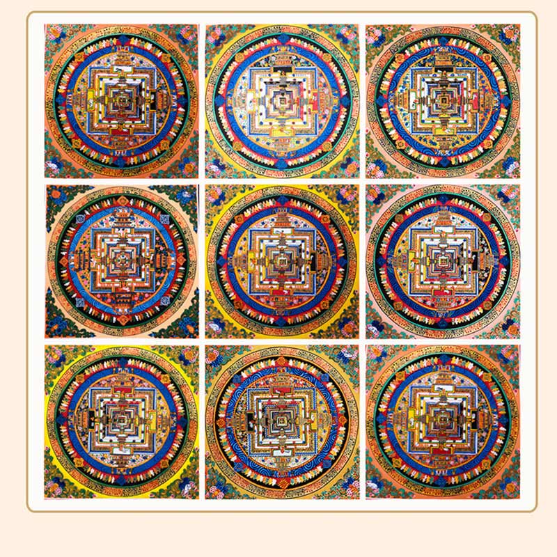 KarmaRipple's Tibetan Handmade Thangka Mandala Painting Blind Box Random Color Pattern p16