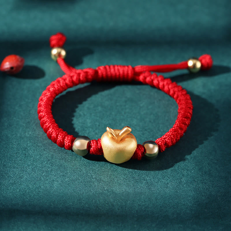 KarmaRipple's 999 Sterling Silver Apple Red Multicolored Rope Fortune Protection Handcrafted Kids Bracelet p19