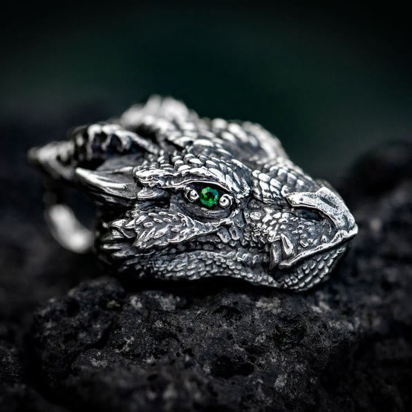 KarmaRipple's Pure Tin Dragon Head Fortune Protection Metal Pendant Necklace p8
