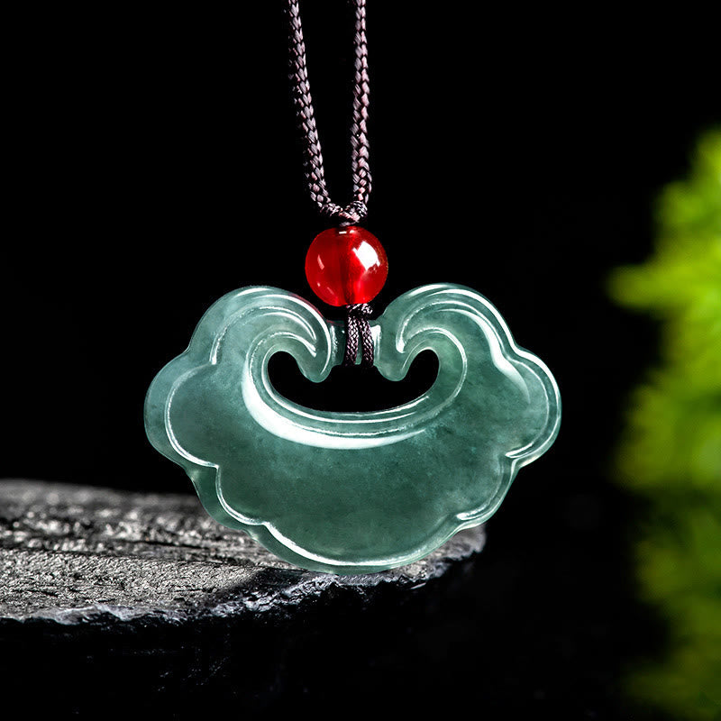 KarmaRipple's Authentic Green Jade Chinese Lock Talisman Fortune Pendant Necklace p12