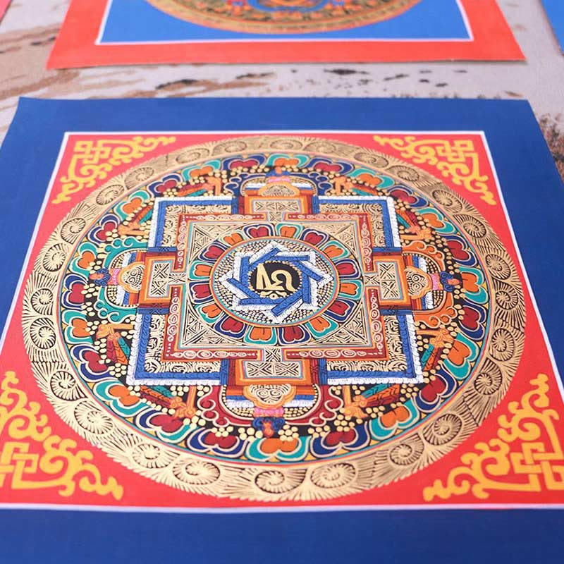 KarmaRipple's Tibetan Handmade Thangka Painting Blessing Thangka Blind Box Random Color Pattern p11