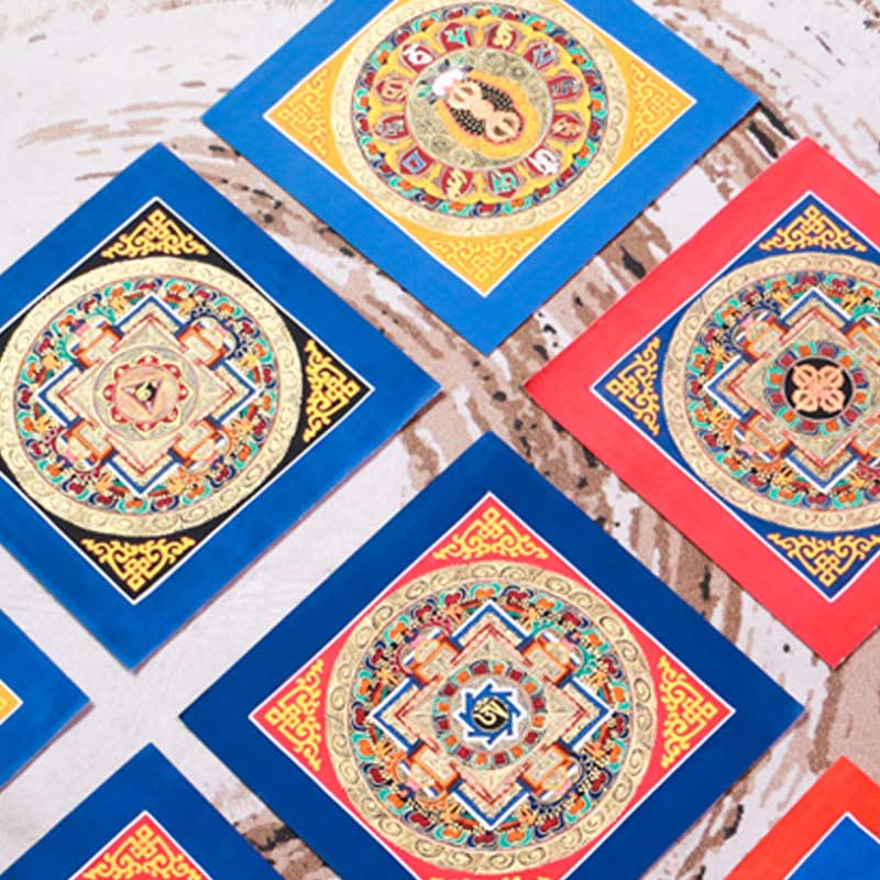 KarmaRipple's Tibetan Handmade Thangka Painting Blessing Thangka Blind Box Random Color Pattern p13