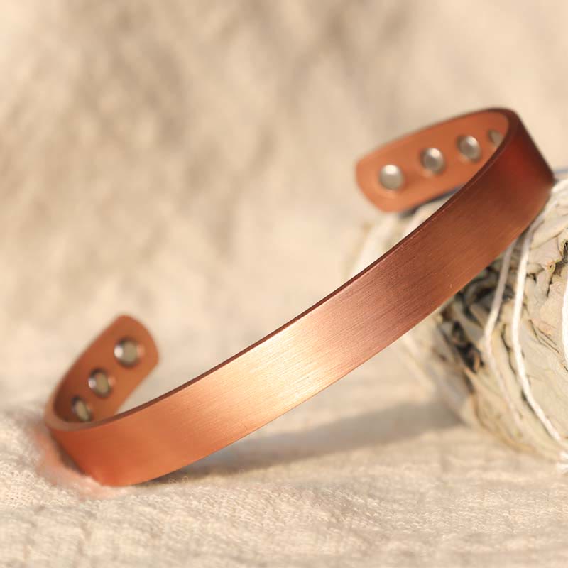 KarmaRipple's Vintage Pattern Magnetic Bronze Adjustable Cuff Bracelet Bangle p1