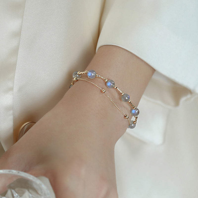 KarmaRipple's Moonstone'sitive Charming Chain Bracelet p7