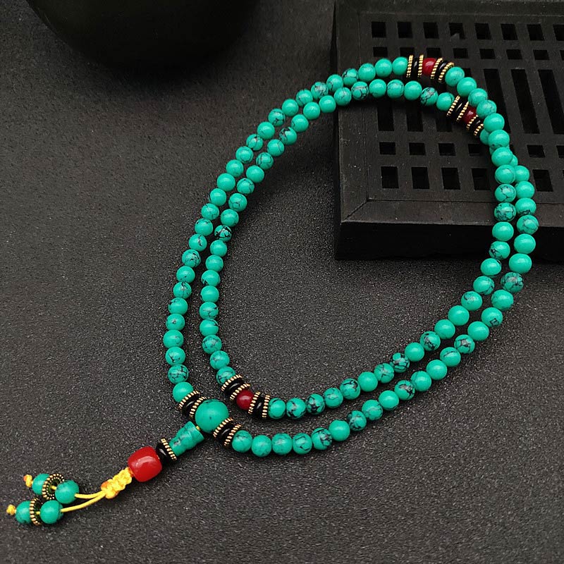 KarmaRipple's Tibetan Turquoise Balancing Mala Bracelet p11