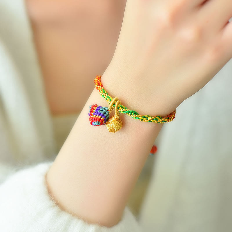 KarmaRipple's Colorful Rope Fortune Handcrafted Zongzi Talisman Bracelet p4