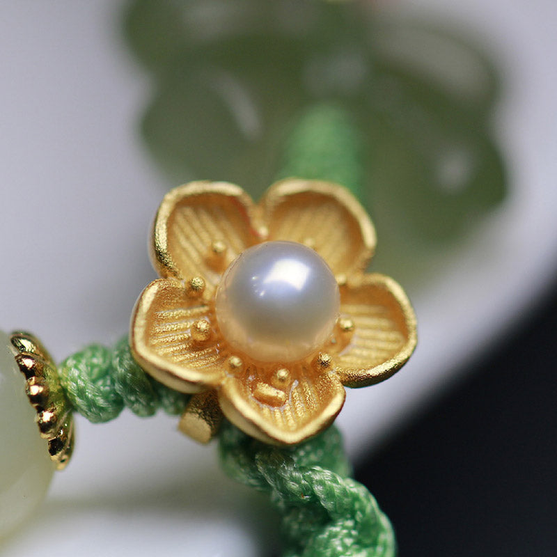 KarmaRipple's 925 Sterling Silver Jade Fortune Flower Butterfly Bracelet p14