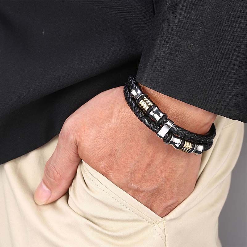 KarmaRipple's Layered Leather Weave Fortune Bracelet p15