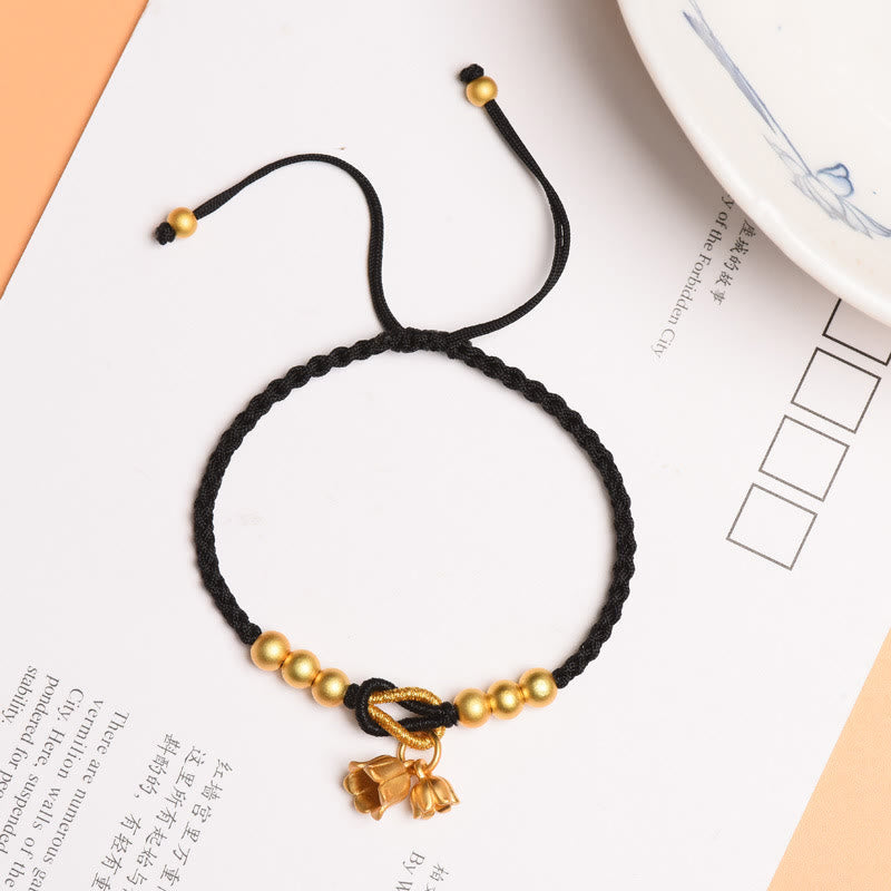 KarmaRipple's Handcrafted Lily Of The Valley Flower Talisman Design Fortune Protection Woven Bracelet p9