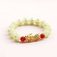 KarmaRipple's FengShui Fortunate Pixiu Glowstone Wealth Bracelet