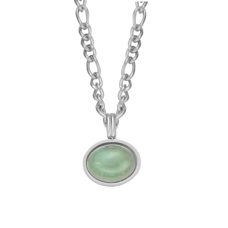 KarmaRipple's Oval Turquoise Strength Titanium Steel Pendant Necklace p20