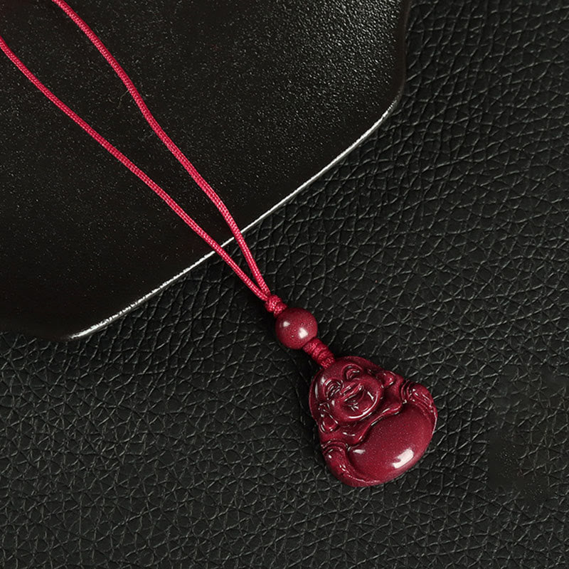 KarmaRipple's Laughing Buddha Cinnabar Blessing Pendant Necklace Phone Hanging Decoration Key Chain p17