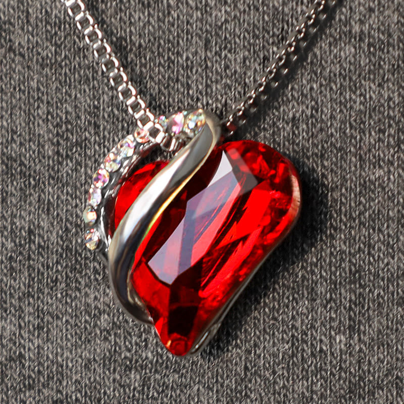KarmaRipple's Love Heart Birthstone Balancing Energy Pendant Necklace p18