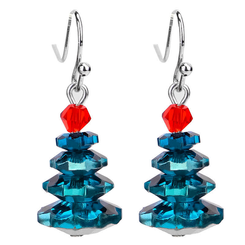 KarmaRipple's Various Crystals Christmas Tree Amethyst Peace Balancing Drop Earrings p6